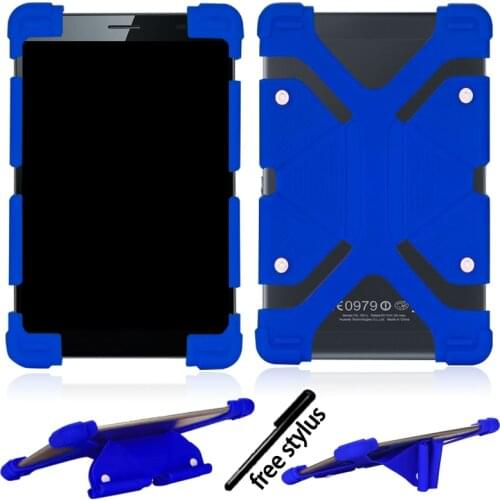 Universal Cover for HP/ZTE/TESCO/Vodafone/CELLO Tablet Case Band Stand Anti-fall Lightweight Tablet Silicone Protective Case+pen