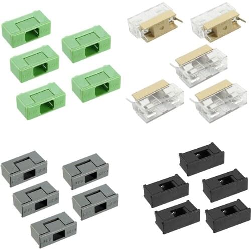 Uxcell 5Pcs 10Pcs Dual Terminals 5x20mm Fuse PCB Panel Mount Holder Capable of Working Under Heat Caused by Rated Current
