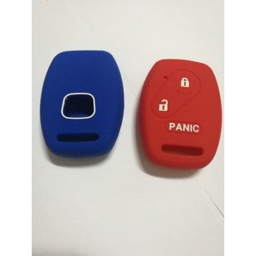 Colorful 2 Buttons Silicone Car Key Case Cover FOB For Honda CIVIC JAZZ Pilot Accord CR-V Car Styling