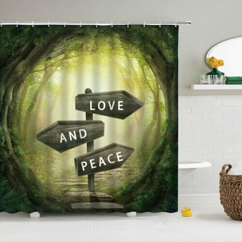 Dream Fantasy Forest Cartoon Shower Curtains Bathroom Curtain Waterproof Bathroom Home Decor Washable Fabric Bath Screens