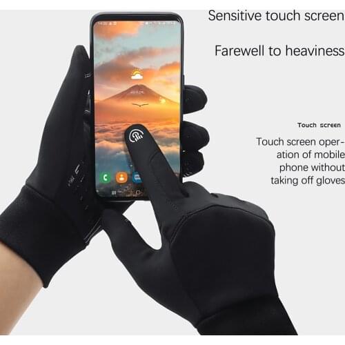 Winter Gloves Outdoor Sport Touch Screen Bicycle Bike Cycling Running Gloves For Men Women Windproof Simulated Warm 1028