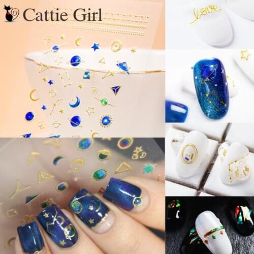 1 Sheet Constellation Magic Stars Moon Universe 3D Nail Art Stickers New Nail Design Stickers of DIY Nails Accessories