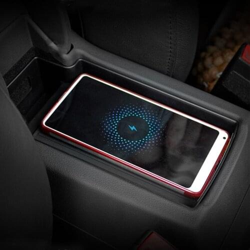 15w car QI wireless charging phone charger fast charging plate armrest box phone holder accessories for Audi Q3 2013-2018