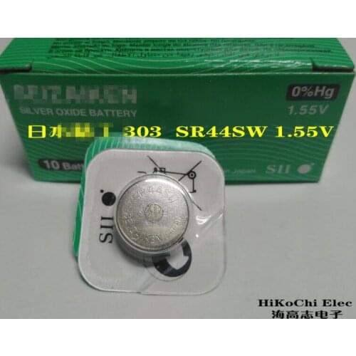 2PCS Japanese silver oxide 303 button battery SR44SW caliper rangefinder