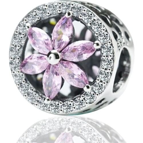 2020 New Style Openwork CZ Charm Beads 925 Sterling Silver Fit 925 Original Charms Bracelet Fine Bead DIY Jewelry Making