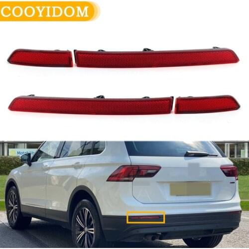 4pcs Car Rear Bumper Brake Fog Light bumper reflector Brake light For VW Tiguan 5NA945104 5NA945103 Signal Light rear brake lamp