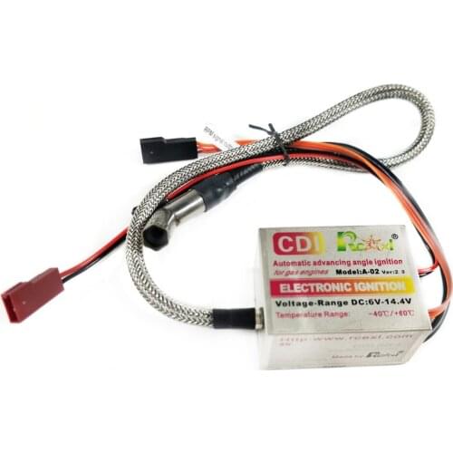 Rcexl Automatic Single Cylinder CDI Ignition 6V-14.4V for NGK ME8 1/4-32 120 Degree + Universal Sensor Bracket