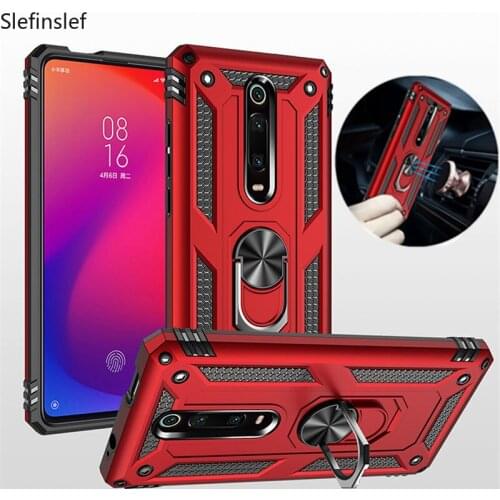 For Xiaomi K20 Pro Mi9T Mi9 Mi 9T CC 9E SE CC9 A3 Lite Shockproof Armor Magnetic Ring Car Holder Case for Redmi Note 7 Pro 7A
