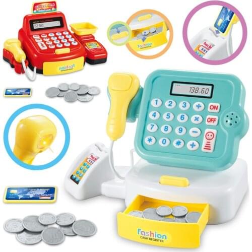 ChildrenS Home Toys Mini Supermarket Cashier Toys Calculate Girls'Gifts With Sound And Light Cash Register Toy