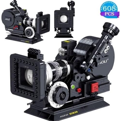 Retro Cinematic Camera Digital Film Camera Building Blocks Movie Collecting Camera Bricks birthday Gifts For Kids Boys toys