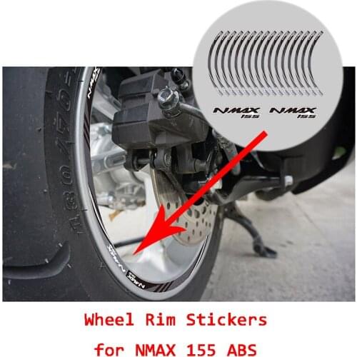 KODASKIN Motorcycle 2D Wheel Rim Stickers Tape Stripes Decals for Yamaha NMAX 155 nmax155 yzf