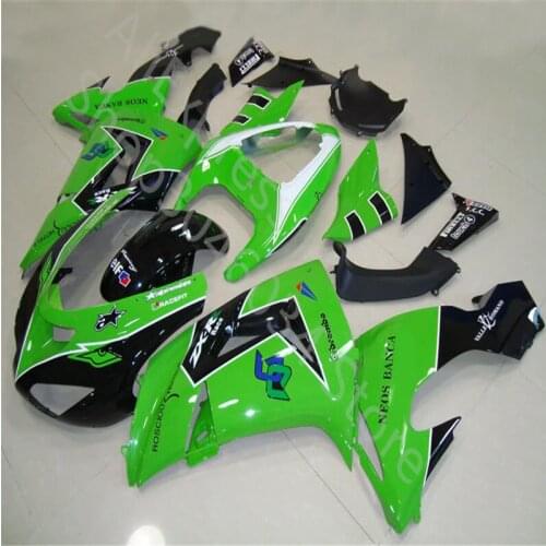 Custom Injection Fairings Kit For Kawasaki Ninja ZX10R 2006 2007 Motorcycle Fairings Ninja ZX 10R 06-07 green black Fairing