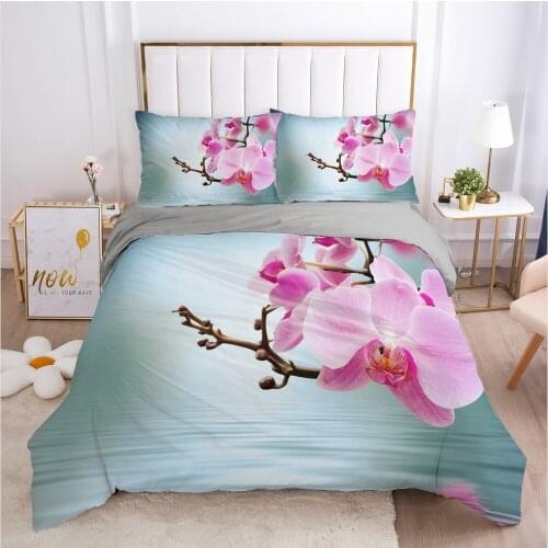 3D Flower Design Bedding Set Duvet Cover Set Quilt Covers Sets Comforter Case Full Twin Single Double Size Bed Linen