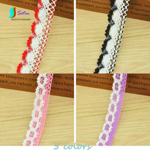 Red/pink/purple/black Cotton Knitting Lace for DIY Sewing Garment Decoration Accessory Material,Cotton Knitting Lace S0527H