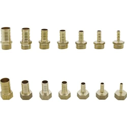 Brass 6-19mm Pagoda Connector with 1/2" thread Aquarium Gas Tube Hose Joiner Garden Irrigation Pipe Fittings 3 Pcs