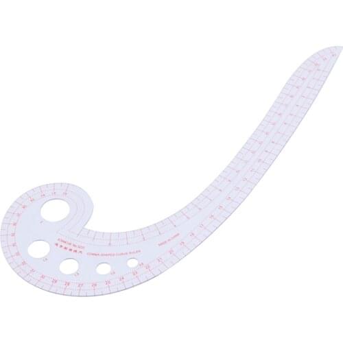 Sewing Ruler Comma Shaped French Curve Plastic Tailor Drawing Craft Tool DIY