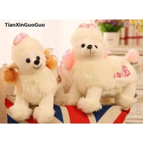 About 20x16cm lovely standing poodle dog plush toy soft doll birthday gift b2737
