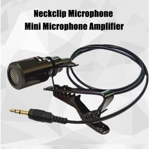 Mini Lapel Clip On Microphone Portable Amplifier Recording Tie Condenser Microphone Lapel Clip Microphone Mic for Phone Laptop