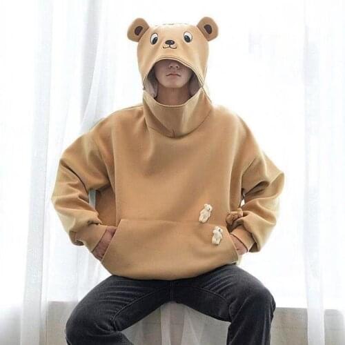 Fashion Men Frog Tops Streetwear Funny Hooded Hoodies Mens Hip Hop Amine Sweatshirts Male Korean Fashions Harajuku Loose Hoodie