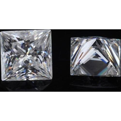 Fashion princess cut 0.5ct&4.5*4.5mm moissanites test possitive beads loose gems for jewerl making