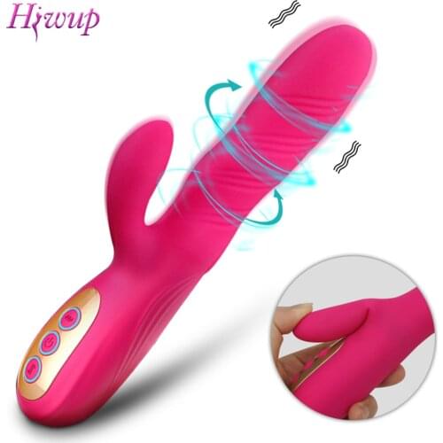 Powerful Rabbit G Spot Dildo Vibrator Vaginal Massager with Strong 10 Vibrating 12 Rotating Sex Toys for Women Adult Sex Shop