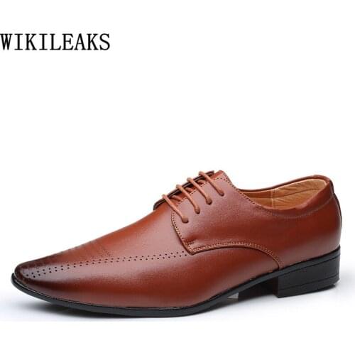Men Dress Shoes Leather Office 2021 Business Suit Formal Shoes Men Wedding Dress Oxford Shoes for Men Zapatos Hombre Vestir