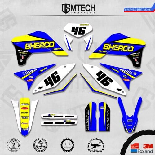 DSMTECH Custom Team Graphics Decals 3M Stickers Kit For SHERCO Sticker 2017 2018 2019 2020 SE SEF 009