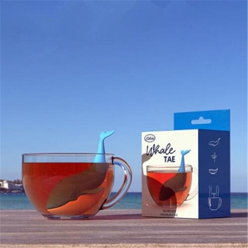Personalized tea set whale tea infuser tea bag silicone whale tea bag tea strainer travel tea leaking tea set