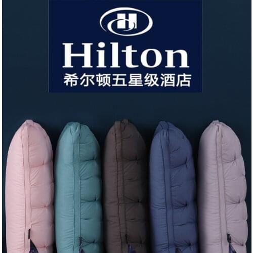 Hilton pillow hotel five star twist flower feather velvet pillow core Free shipping Cross border hot sale