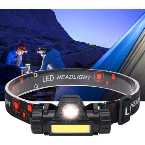 Portable Cap Lights Mini flashlight lantern COB LED Head lamp Built-in 18650 Battery Outdoor camping Fishing Head Lamp