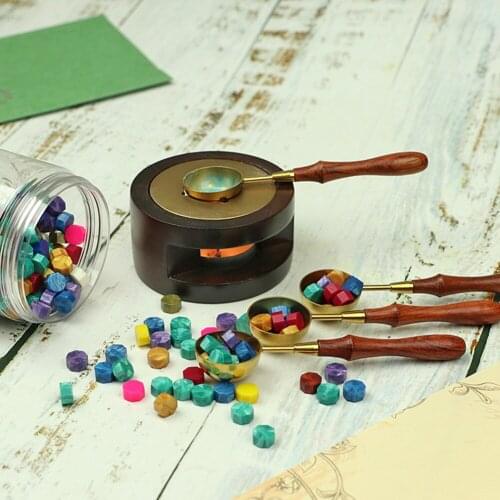 Retro Sealing Wax Furnace Stove Pot Fire Wax Seal Stamp Sealing Wax Spoon Furnace Stove Pot DIY Decorative Stamps Craft Gifts