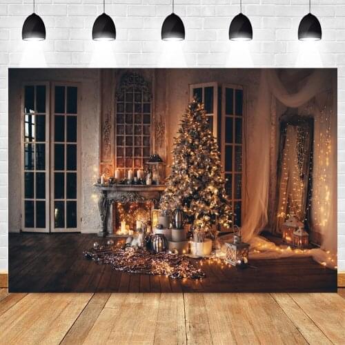 Christmas Backdrop Fireplace Window Vintage Room Retro House Baby Photography Background Vinyl Photozone Photophones For Photos
