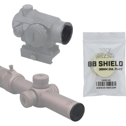 VeWar BB Shield 30mm Dia. Plate Protect Red Dot Sight Riflescope Lens in WarGame Airsoft Accessories 3 Pcs in 1 Pack