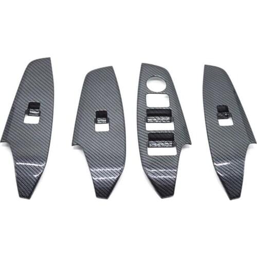 YAQUICKA 4x Car Interior Door Handle Armrest Panel Window Switch Button Frame Trim Cover Styling For Mazda 3 Axela LHD 2013-2016