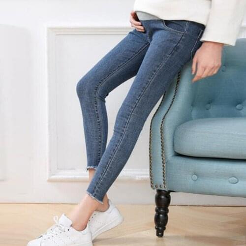 Plus Size 5XL Maternity Pants for Pregnant Women Clothes Pregnancy Jeans Pants Adjustable Waist Denim Belly Jean Trousers 2020