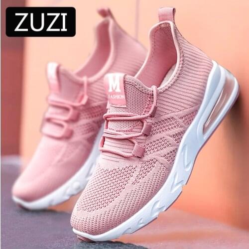 ZUZI Shoes Spring 2021 New Womens Shoes Breathable Ladies Casual Sneakers Soft Bottom Running Shoes Air Mesh Sports Shoes