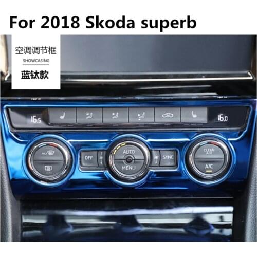1PCS For 2018 Skoda superb central control Air conditioning knob panel Decoration frame