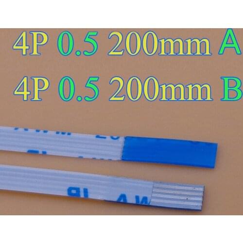 10-100pcs New FFC FPC 4pin Flat Flexible Cable 0.5mm Pitch 4 pin Length 200mm Width 2.5mm Type A/B Ribbon Flex Cable