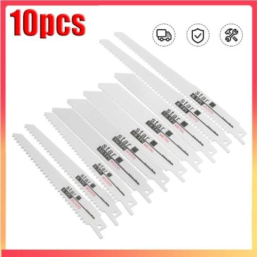 10pcs Reciprocating Saw Blades Power Tools Accessories For Makita Bosch Dewalts Metabo Wood Metal Cutting Disc Jigsaw Blade