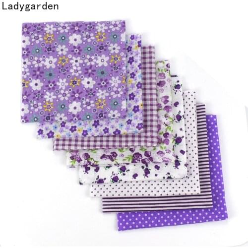 35PCS Sewing Flower Printed Cotton Fabric Scrapbooking Cloth DIY Handmade Patchwork Material for Needlework Sewing Accessory