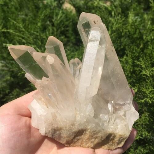480g Natural Rock Quartz Crystal Cluster Clear Quartz Crystal Healing Specimen Home Decoration as Gift