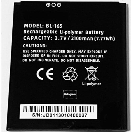 3.7V 2100mAh BL-165 For i-mobile IQ 6 Battery
