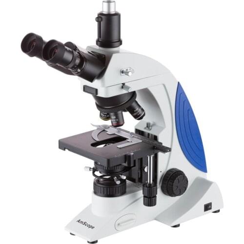 AmScope Supplies 40X-1000X Plan Infinity Kohler Laboratory Research Grade Trinocular Compound Microscope