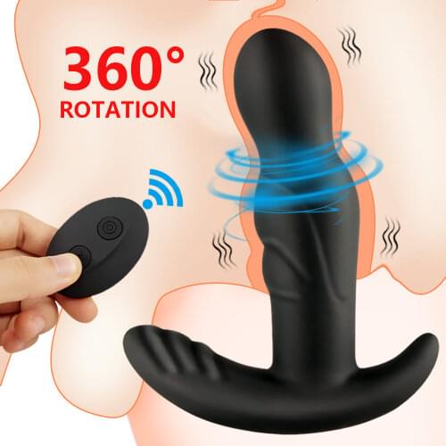 360 Degree Rotation Vibrator Anal plug Prostate Massager Fidget Toys Butt Plug Remote Control Sex Toys For Men Woman Adults 18