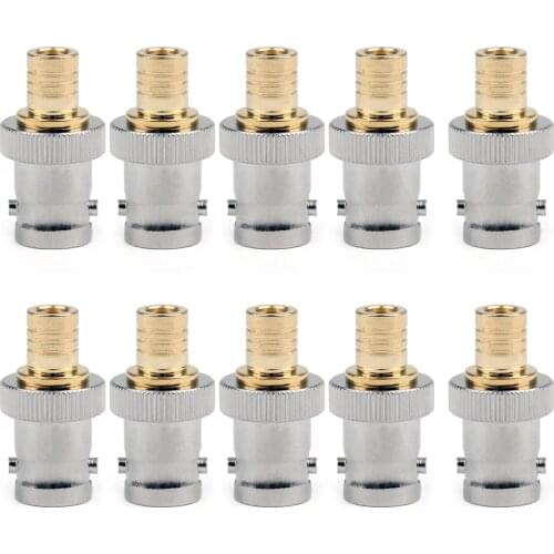 Areyourshop 10x Adapter BNC Female To SMB Female Jack RF Connector Straight