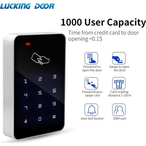Standalone Access Controller 125Khz RFID Access Control Keypad digital panel Touch Screen Backlight Card Reader Door Lock System