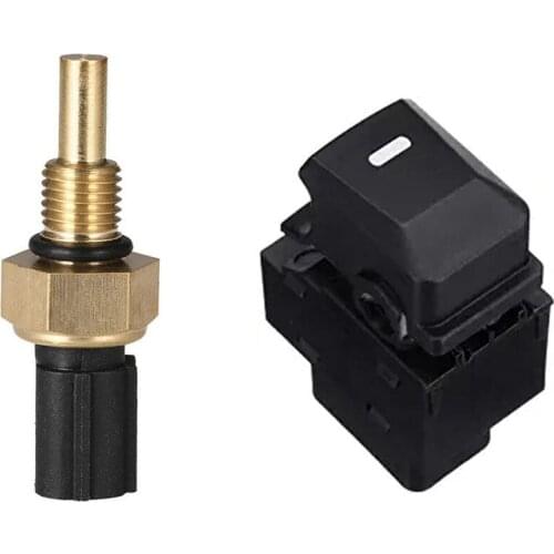 Engine Water Coolant Temperature Sensor Temp Sensor with Car Window Control Switch Button Window Lifter Switches
