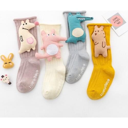 2021Cute Socks Baby Clothing Newborn Cartoon Knee High Socks Girls Doll Decoration Infant Stocking Calcetines Bebe Recien Nacido