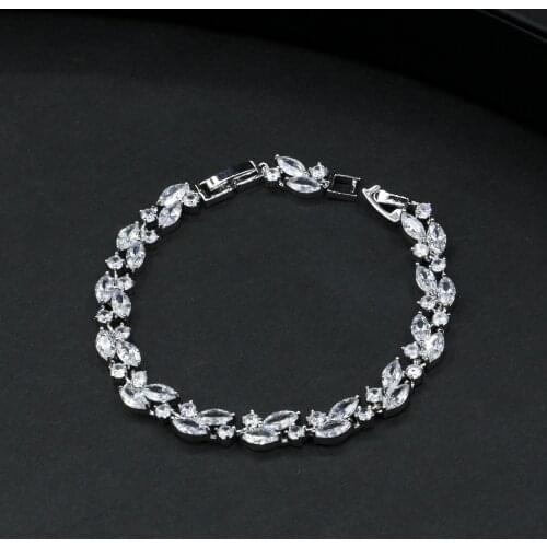 Designer Crystal Large Mona Lisa Bijoux Bracelets Bangles Clear Zircon Bracelet Femme Fashion Jewelry