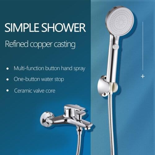 Rain Shower Sets Bathroom Shower Faucet Mixer Hot/Clod Tap Wall Mounted Shower Accessories Adustable 3 Modes Shower Faucet